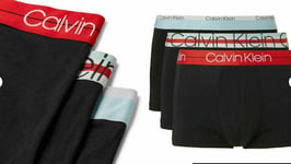 Calvin Klein Underwear 3 Pack Stretch Cotton Three Boxer Briefs S