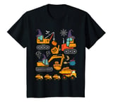 Youth Kids Construction Vehicle Halloween Crane Truck Pumpkin Kids T-Shirt