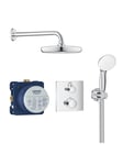 Grohe Grohtherm brusesystem til indbygning, krom