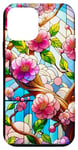 Coque pour iPhone 12 mini Fleur de cerisier esthétique vitrail