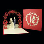 Pop Up 3d Card - Mr And Mrs Bride And Groom Wedding