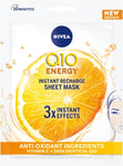 NIVEA Q10 + C Power Anti-Wrinkle + Energy Sheet Mask (1 Piece), anti Ageing Mois