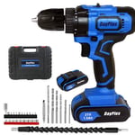 Cordless Drill Driver, 21V Power Drill 45N.m Built in Hammer/Magnet/LED Light Function, 18+1 Clutch, 3/8" Keyless Chuck, Variable Speed & Electric Screw Driver w/2x1500mAh Batteries