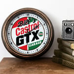 Personalised Garage Clock Castrol GTX Oil Car Mechanic Hanging Wall Gift KRC33