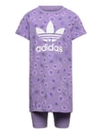 Floral Dress Set *Villkorat Erbjudande Sets With Short-sleeved T-shirt Lila Adidas Originals adidas