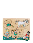 Pippi Knoppussel, 5 Bitar Toys Puzzles And Games Puzzles Wooden Puzzles Multi/patterned Pippi Langstrømpe