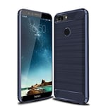 CruzerLite Huawei Honor 9 Lite Case, Carbon Fiber Shock Absorption Slim Case for Huawei Honor 9 Lite (Blue)