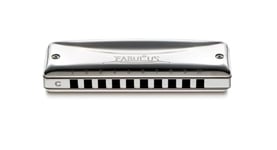 Suzuki F-20E-C Fabulous Diatonic Harmonica in C, Silver, 2.0 in*12.0 in*12.0 in