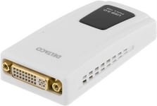 DELTACO – PRIME sovitin USB 3.0 - DVI/HDMI/VGA, 2048x1152, valkoinen (USB3-DVI)