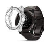 YOUZHIXUAN Smart watch series Suitable for Garmin Fenix 5 & 5 Plus transparent TPU Silica Gel Watch Case(Transparent white) (Color : Transparent white)