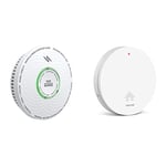 meross 10 Year Battery Smoke and Carbon Monoxide Alarm & Smoke Alarm, 10-Year Battery Fire Alarm Smoke Detector with Large Silence Button Conforms to EN14604 Standard
