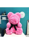 Artificial Rose Bow Teddy Bear with Gift Box for Valentine's Day