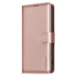 Samsung Galaxy A26 (5G) BINFEN Konstläder Fodral m. RFID Blockering - Rose Gold