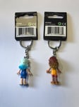 Lego Elves Water Elf Naida & Fire Elf Azari Minifigure Keyrings - BNWT