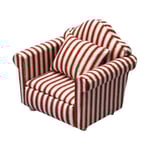 Lantlig fåtölj Mini Soffa Dockhus Miniatyr Soffa och Set Trä Simulation Möbler Flickors Favoritpresent null - 9