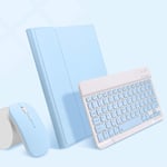 Étui-clavier iPad 7 avec souris et rétroéclairage et support pour stylet