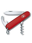 Victorinox Waiter Swiss Army Pocket Knife, Medium, Multi Tool, 9 Functions, Bottle Opener, Red