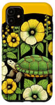 iPhone 11 Vintage style Box Turtle art spring and summertime Case