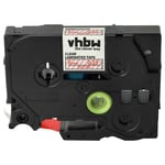 vhbw 1x Ruban compatible avec Brother PT E300VP, E110, E500, E300, E105, E100, E100VP imprimante d'étiquettes 6mm Rouge sur Transparent