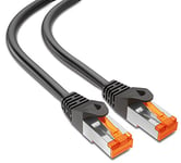 mumbi 23523 Cat.6 FTP Câble réseau de raccordement LAN Ethernet Patch avec connecteurs RJ-45 1.00m, noir (1x)