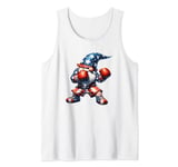 America Gnome Dad In Retro Boxing Shoes For Patriotic Boxer Tank Top