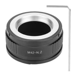Ladieshow Camera Lens Adapter Ring, M42-Z Adapter Ring M42 Mount Lens to for Nikon Z Mount Z6 Z7 Cameras