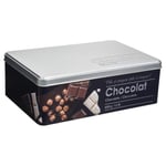 marque+inconnue Boite alimentaire - Relief II - tablette de chocolat - 20.2 x 13.2 x 6.7 cm - Fer et étain - Noir