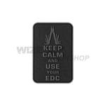 3D Rubber Patch: Keep Calm EDC Svart