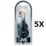 5X JVC Lightweight Foldable Headphones for Smartphones Tablets MP3 PC & Laptop