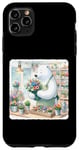 Coque pour iPhone 11 Pro Max Ours Arrange Fleurs In Shop. Ice Bear Tablier Flower Shop
