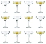 Martini Cocktail Glasses. Champagne Coupe Saucers. (Set of 12) (200 ml).