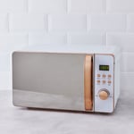20L 700W Microwave, White & Copper White