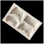 YFHBDJK Funny Joystick Shape Silicone Mold DIY Resin Charms Tools Handmade Game Controller Molds Resin Gamer Decor Jewelry Cabochons (Color : Gray)