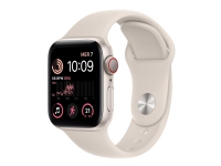 Apple Watch SE (GPS + Cellular) - 2a generation - 40 mm - stjärnljusaluminium - smart klocka med sportband - fluoroelastomer - starlight - bandstorlek: standard - 32 GB - Wi-Fi, LTE, Bluetooth - 4G - 27.8 g