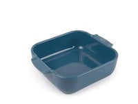 PEUGEOT - Square Ceramic Baking Dish - 21 cm (Handles Included) x 17.5 cm x 6 cm - Capacity: 1.1 L - Single Serving - 10 Year Guarantee - Made In France - Light Blue Colour