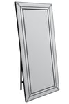 New Double Bevel Large Modern Venetian Cheval Free Standing Mirror 5Ft7 X 1Ft11 (170 X 58cm)