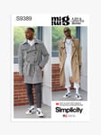 Simplicity Men's Trench Coat Sewing Pattern, S9389, AA