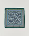 Eton Silk Paisley Print Pocket Square Green