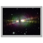 Hubble Space Telescope Image Rainbow Image Of The Egg Nebula Light Ripples Reflecting On The Dying Star's Dust Shells Art Print Framed Poster Wall Dec