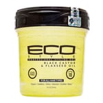 ECO Black Castor & Flaxseed Oil Styling Gel with Strengthen, hold and shine 8oz