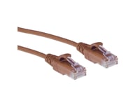 Act Brown 1.5 Meter Lszh U/Utp Cat6 Datacenter Slimline Patch Cable Snagless With Rj45 Connectors (Dc9251)