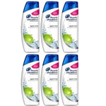Head & Shoulders Anti-Dandruff Shampoo Apple Fresh Hydrates Softens Hair 250mlx6