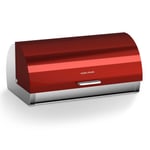 Morphy Richards Accents Red Roll Top Bread Bin Stainless Steel 46241