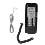 Agatige Corded Wall Phone, T555 Mini Wall-Mounted Phone Caller ID Hotel Home Office Telephone with LCD Display Backlight(Black)