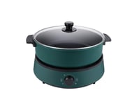 Primst Electric Hot Pot Cooker, Shabu Shabu Hot Pot, Separate Design Multifunctional Electric BBQ Grill Pot, for 2-5 People, 1350W (Green)