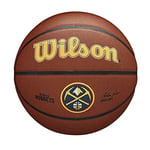 Wilson Ballon de Basket TEAM ALLIANCE, DENVER NUGGETS, intérieur/extérieur, cuir mixte taille : 7