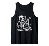 Punk skeleton playing electric guitar - Rock And Roll Band Tank Top