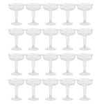Nya engångsglas i plast för champagne - 20 st genomskinliga champagneglas i plast för fester