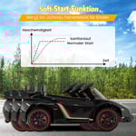 Lamborghini-elbil för barn med fjärrkontroll & LED-strålkastare & horn & musik svart