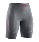 X-Bionic Invent 4.0 Run Speed Women Shorts Femme, Dolomite Grey Melange/Neon Flamingo, FR : XL (Taille Fabricant : XL)